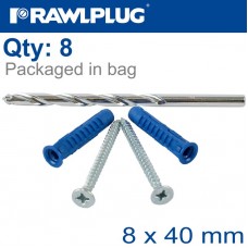 OUTSIDE LIGHT KIT 4ALL-08X8-5.0X5MM SCREWS WITH 8MM DRILL BIT